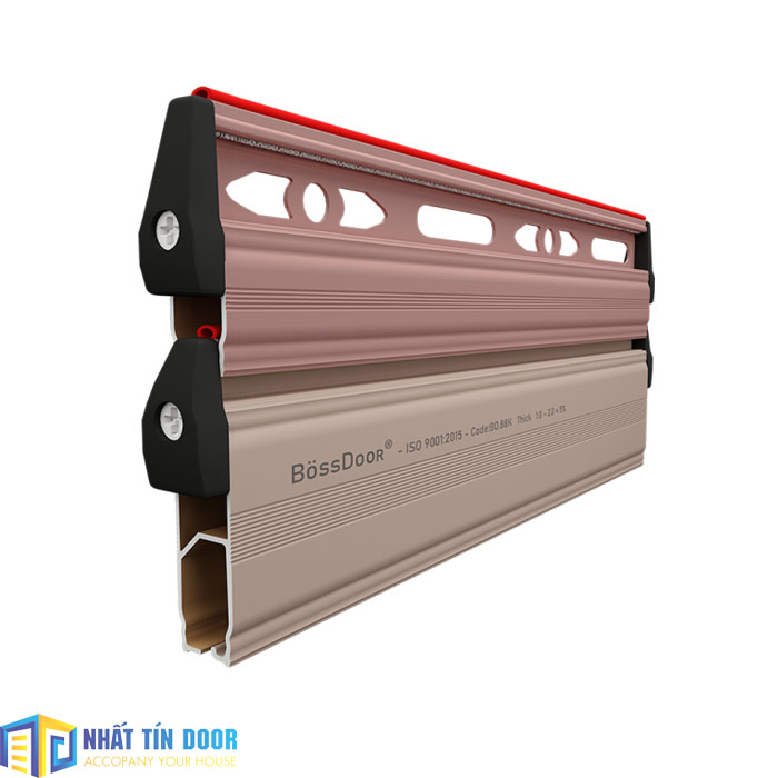 Cửa cuốn đẹp Bossdoor BO88K nhôm khe thoáng giảm chấn